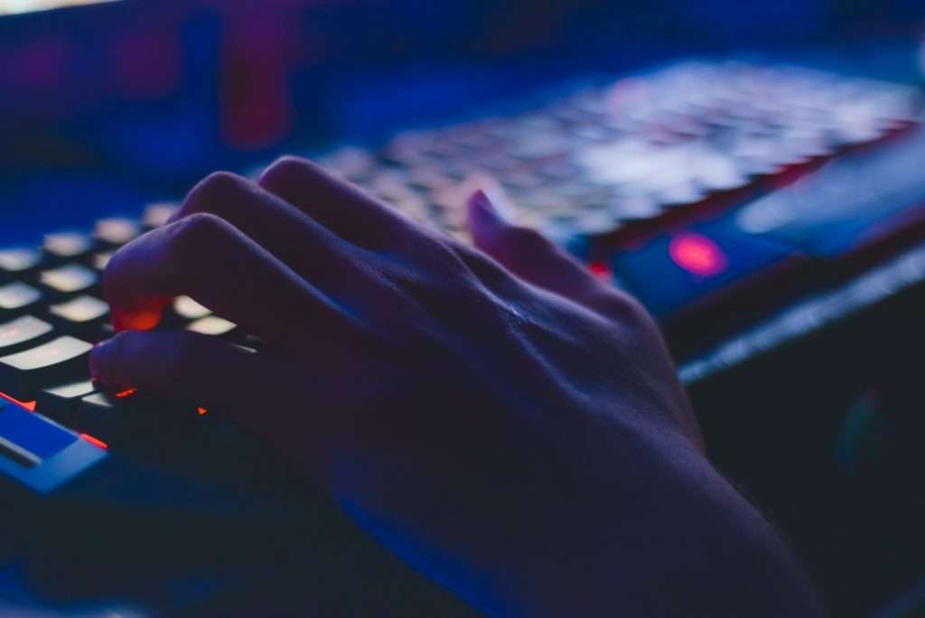 Person using Keyboard
