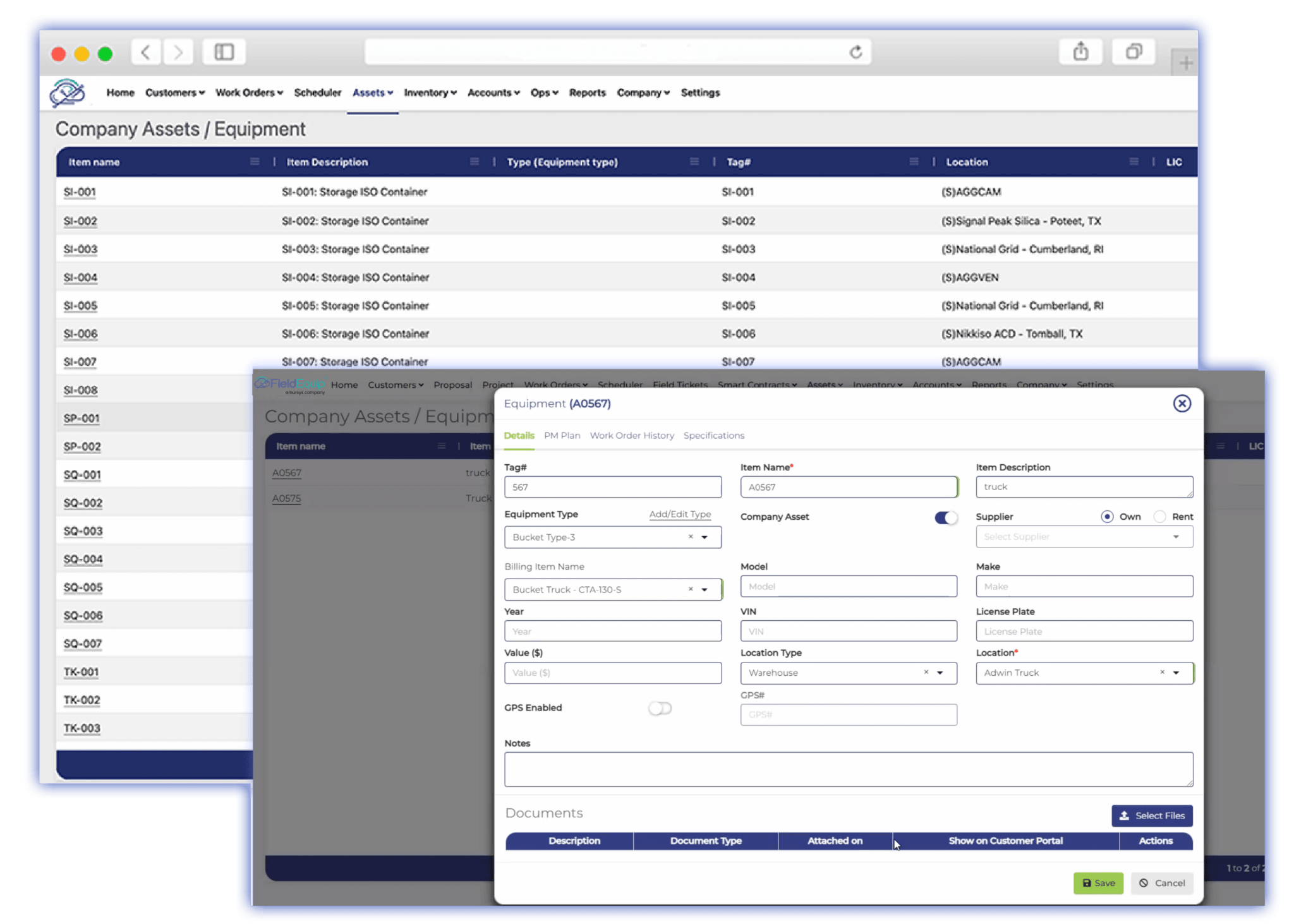 Asset Service Management